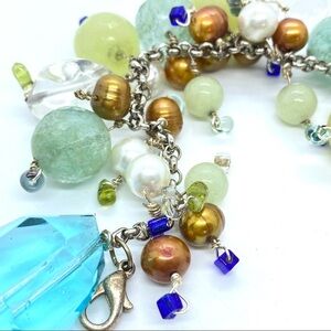 Glass Beads Boho Style Bracelet 7"
